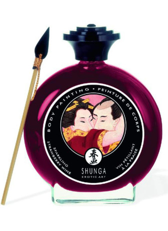 Peinture de corps comestible fraise vin pétillant 100ml - CC817002